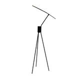 Black steel floor lamp