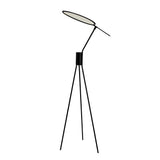 Black steel floor lamp