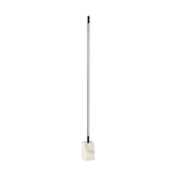 Black steel floor lamp with porcelain marble base