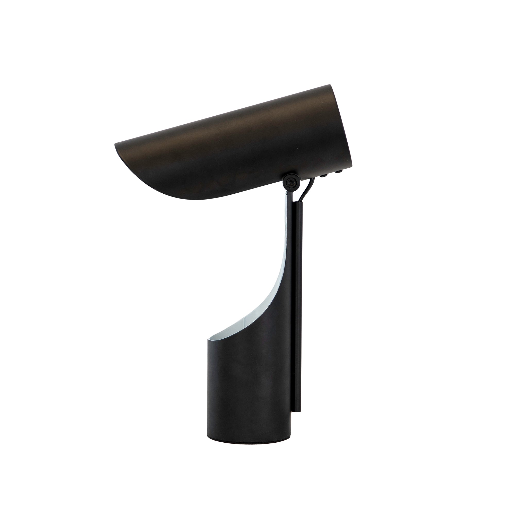 Table lamp in black and white steel
