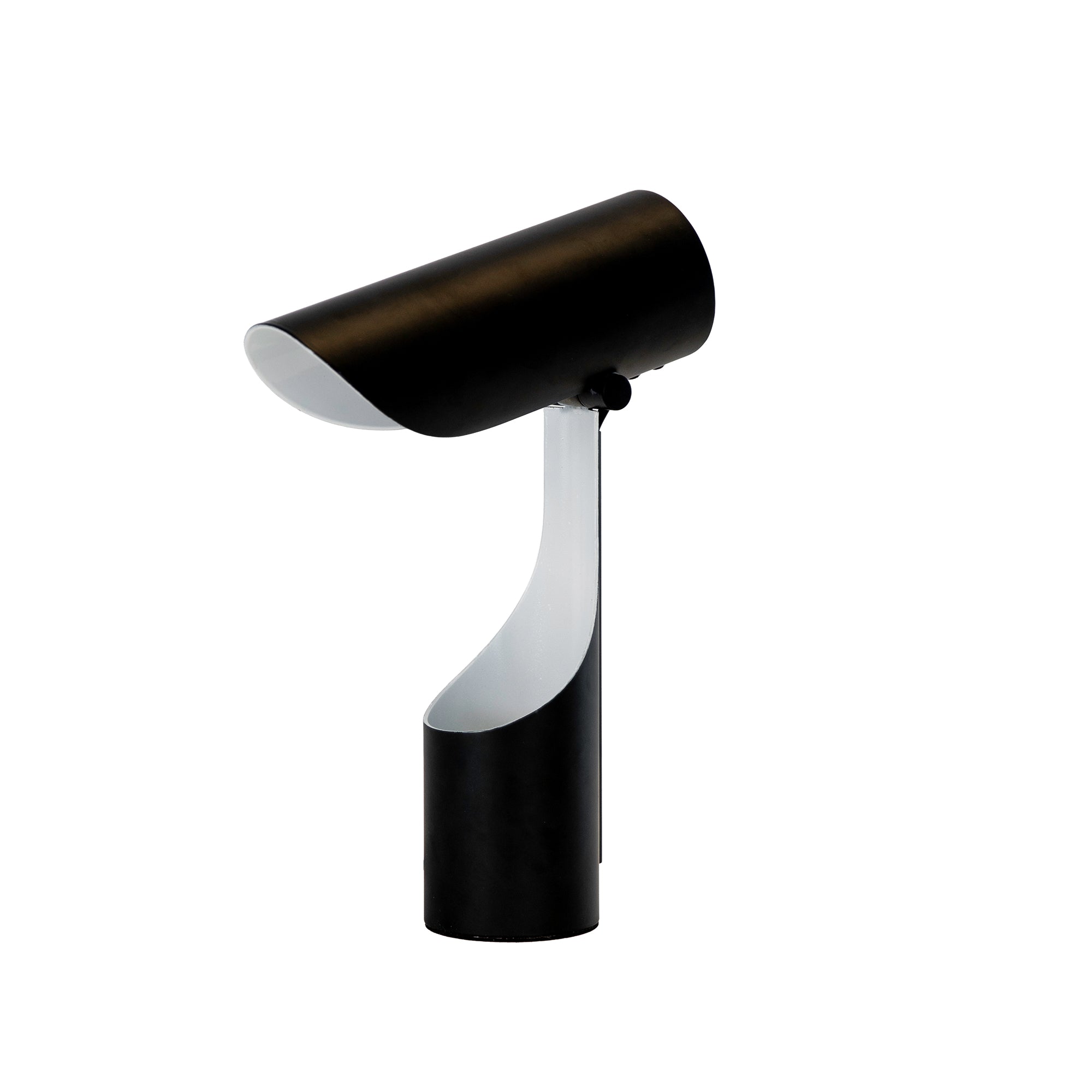 Table lamp in black and white steel