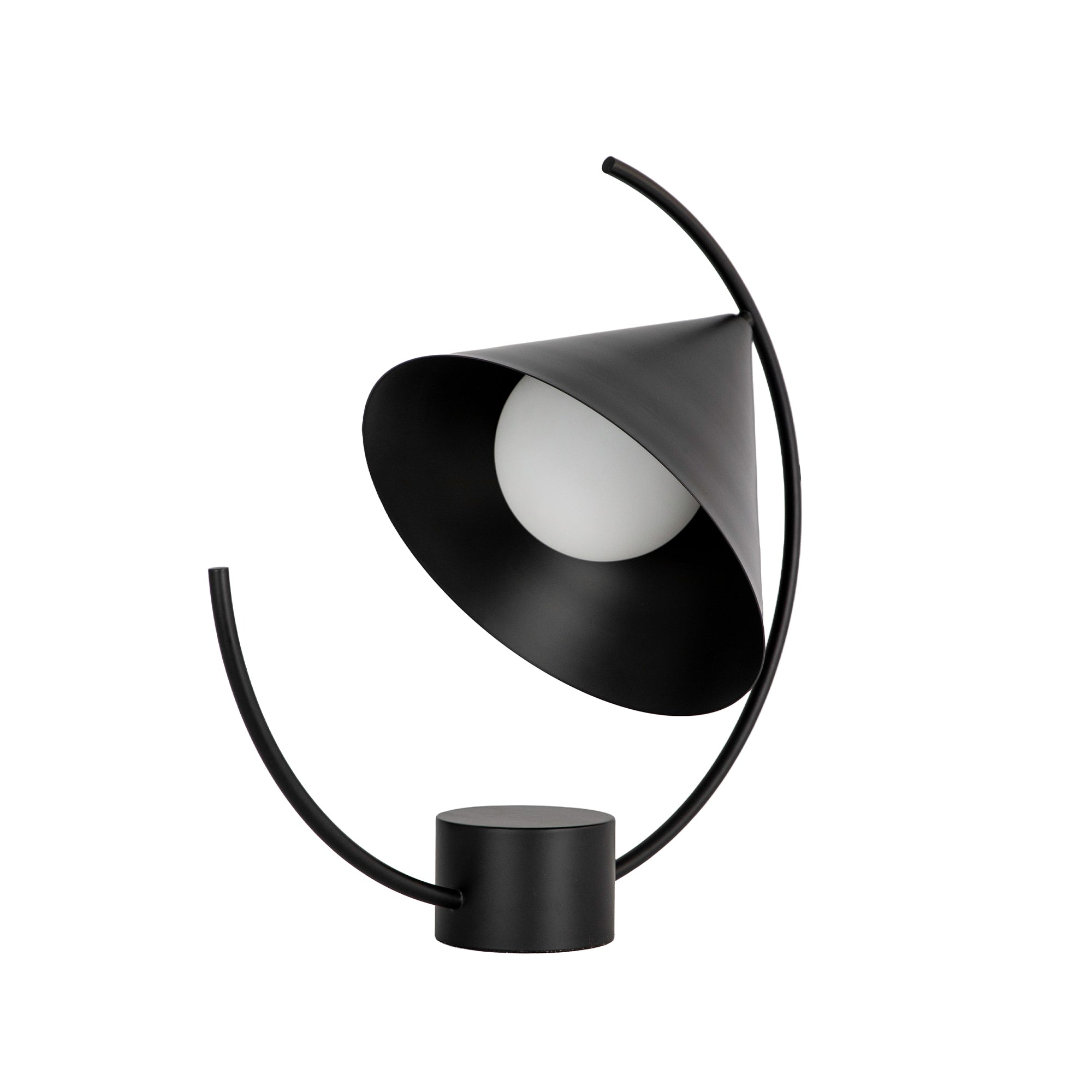 Table lamp in black steel