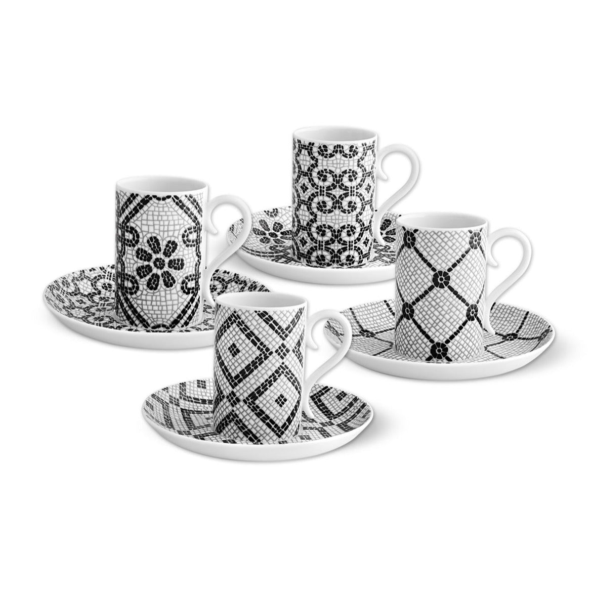 Calcada Portuguesa - Set 4 Coffee Cups & Saucers by Vista Alegre - Alternate Angle
