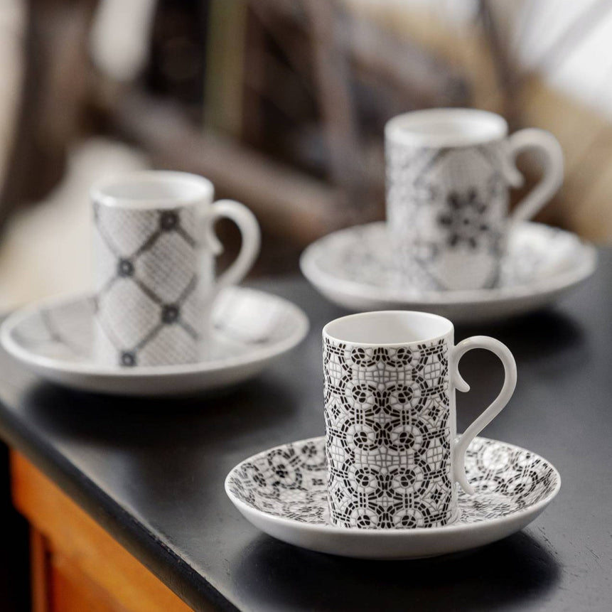 Calcada Portuguesa - Set 4 Coffee Cups & Saucers - LAZADO