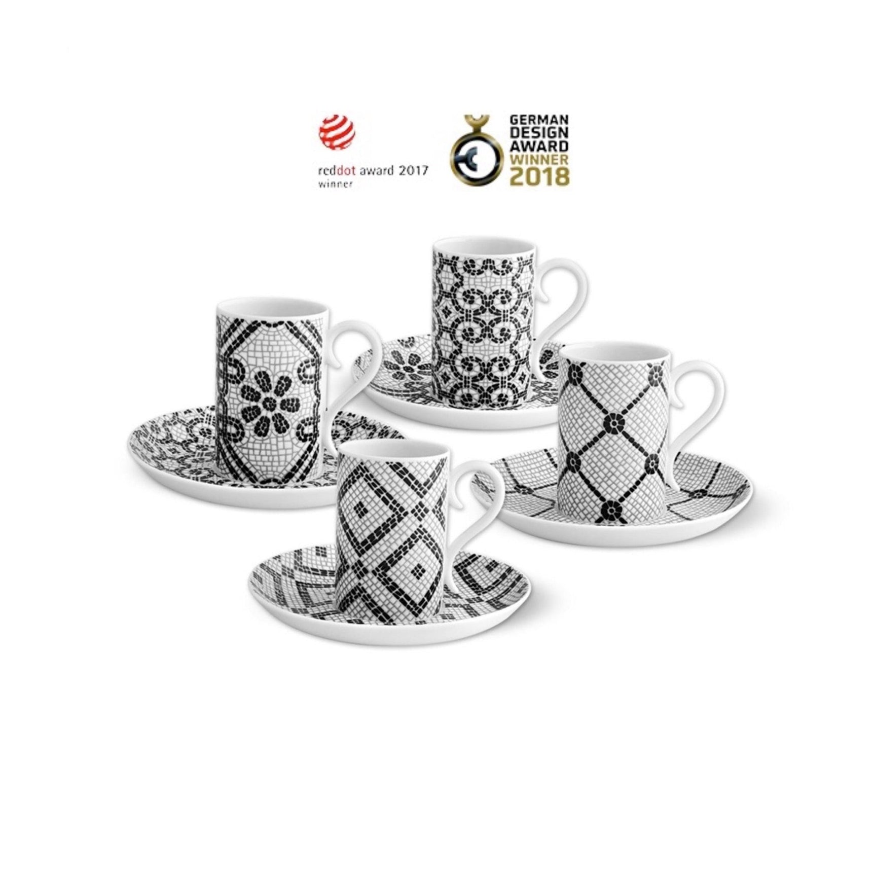 Calcada Portuguesa - Set 4 Coffee Cups & Saucers - LAZADO