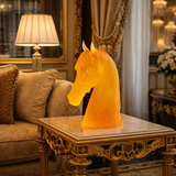 Amber Crystal Horse Head Sculpture by LAZADO-ART - Alternate Angle