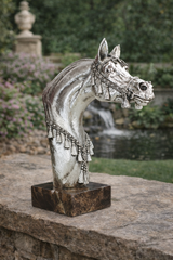 Silver Arabian Horse Bust by Anglada Esculturas - Main View