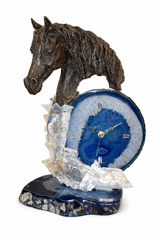 Chancellor - Horse sculptures and clock with precious stones by Ebano - Alternate Angle