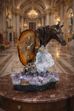 Horse Head - Horse sculptures and clock with precious stones by Ebano - Main View