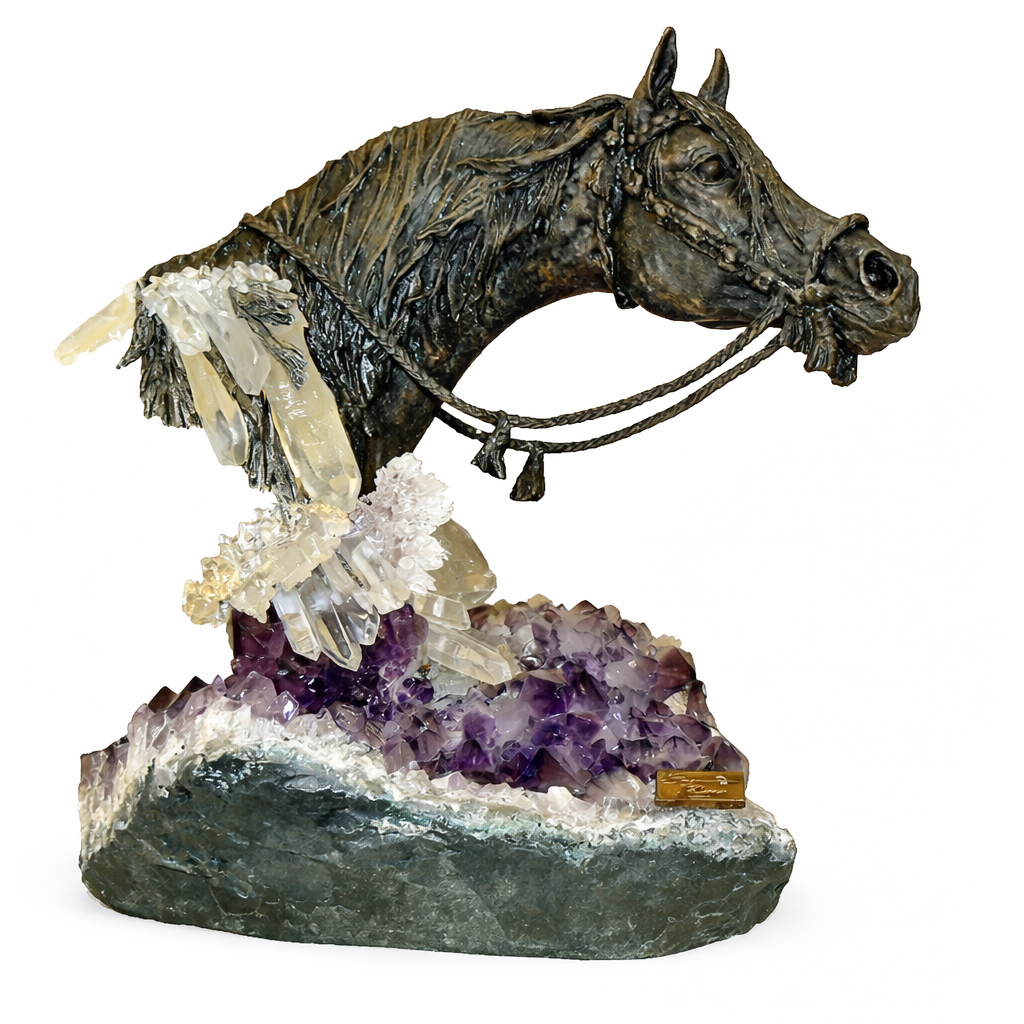 Arabic horse - Horse sculptures with precious stones by Ebano - Alternate Angle