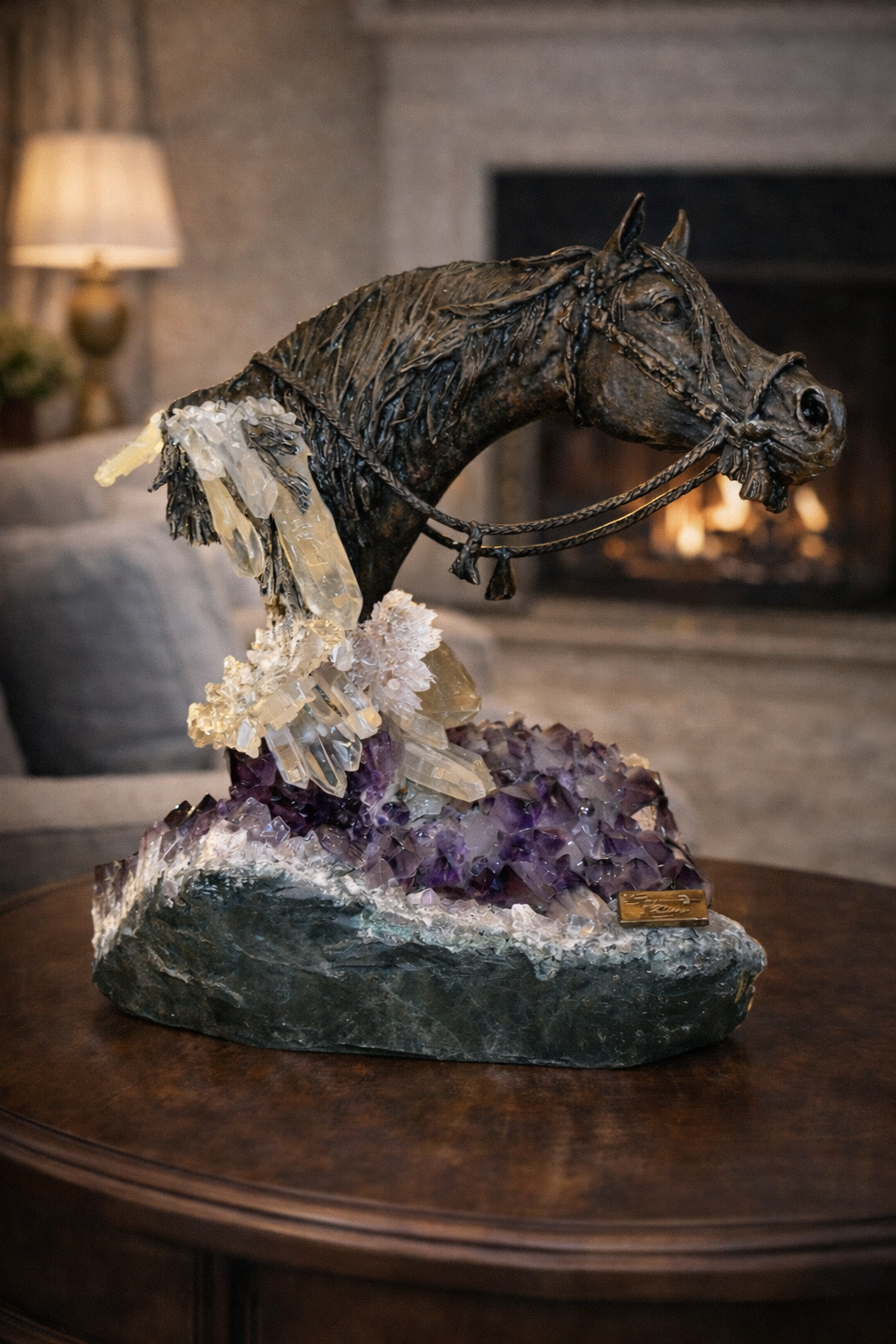 Arabic horse - Horse sculptures with precious stones by Ebano - Main View