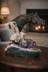 Arabic horse - Horse sculptures with precious stones by Ebano - Main View