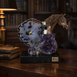Borlas - Horse sculptures and clock with precious stones by Ebano - Main View