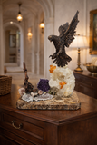 Bronze Eagle with Natural Crystals – Luxurious Artistic Sculpture by Ebano - Main View