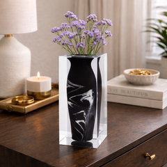 Taibai Acrylic Art Vase – Black Mottle