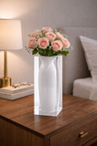 Taibai Acrylic Art Vase – White by LAZADO-Decor - Main View