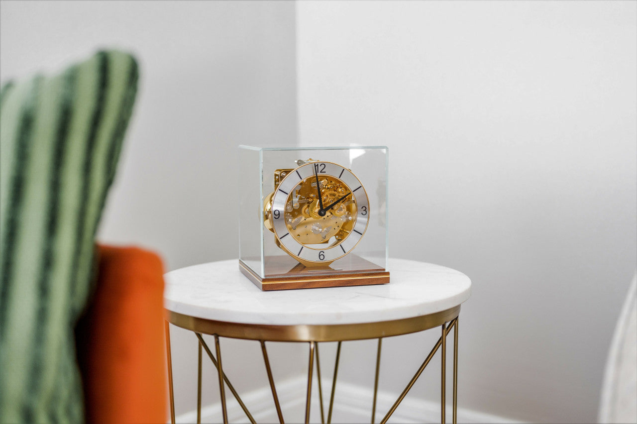 Hermle Table Clock – Walnut Finish