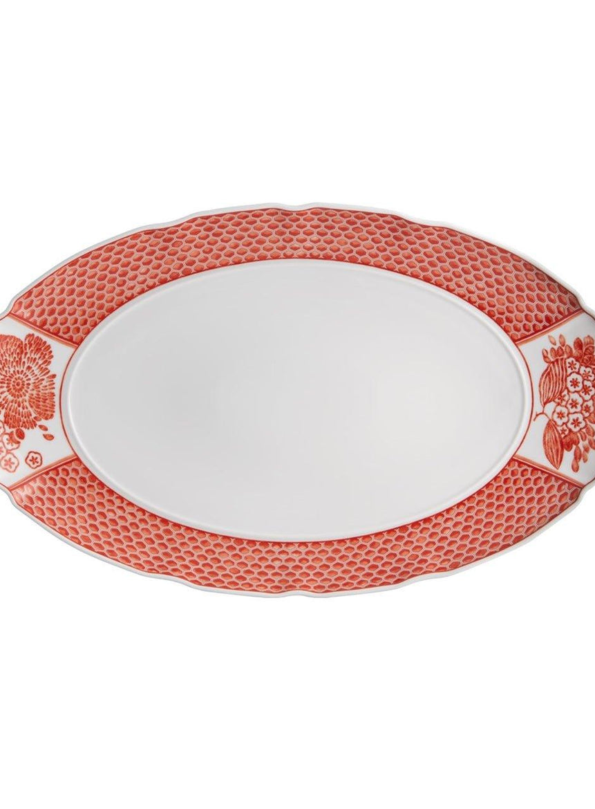 Small Oval Plate- CORALINA 1 Dinnerware Set (63 Pieces)
