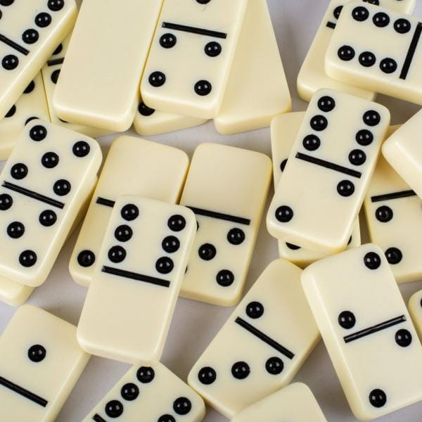 DOMINO SET in wooden case with Lupo burl - LAZADO