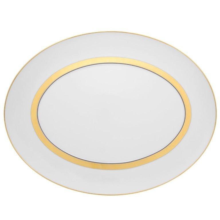Small oval Plate- DOMO GOLD Serving Plate Set