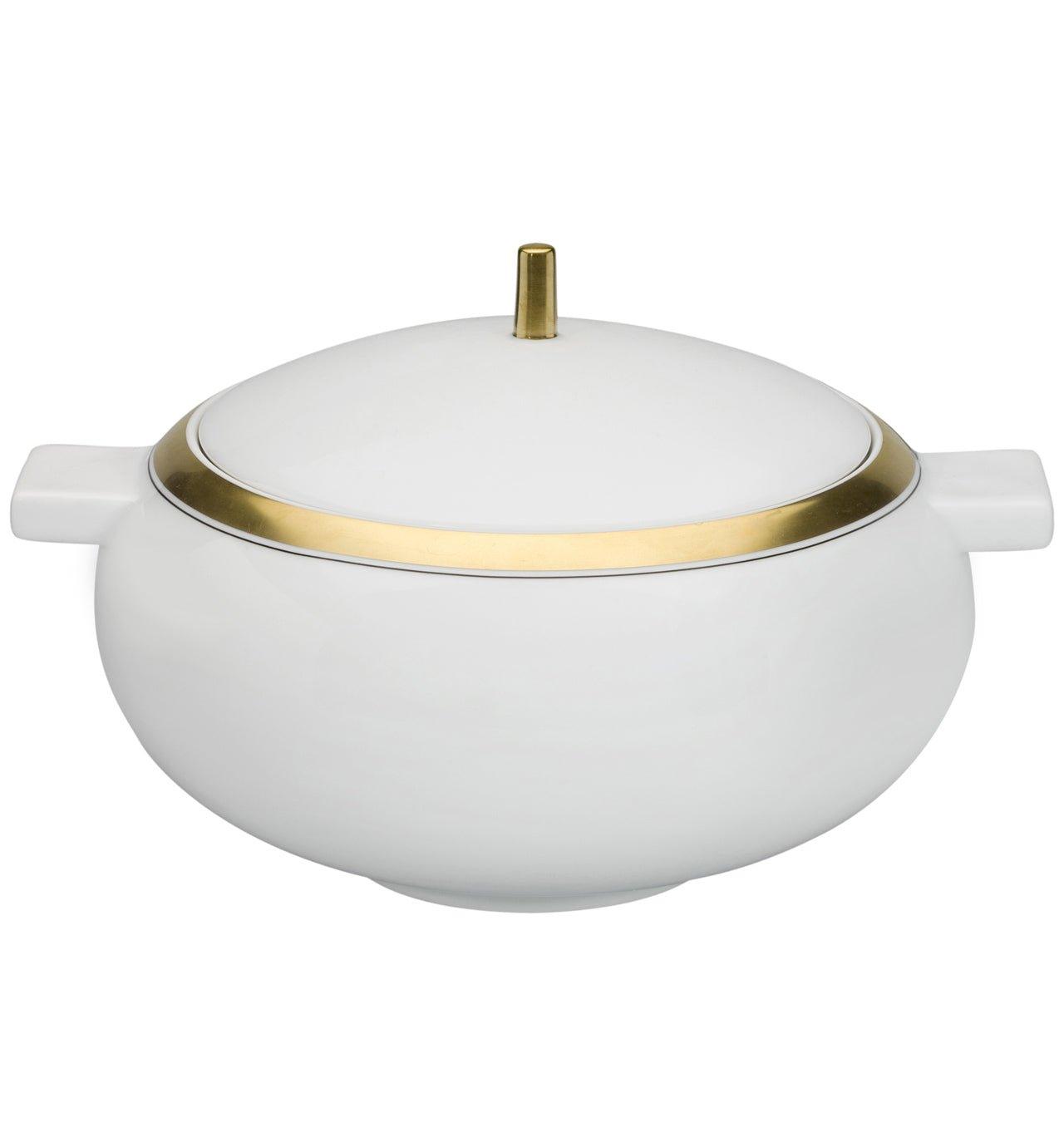 Tureen- DOMO GOLD Serving Plate Set