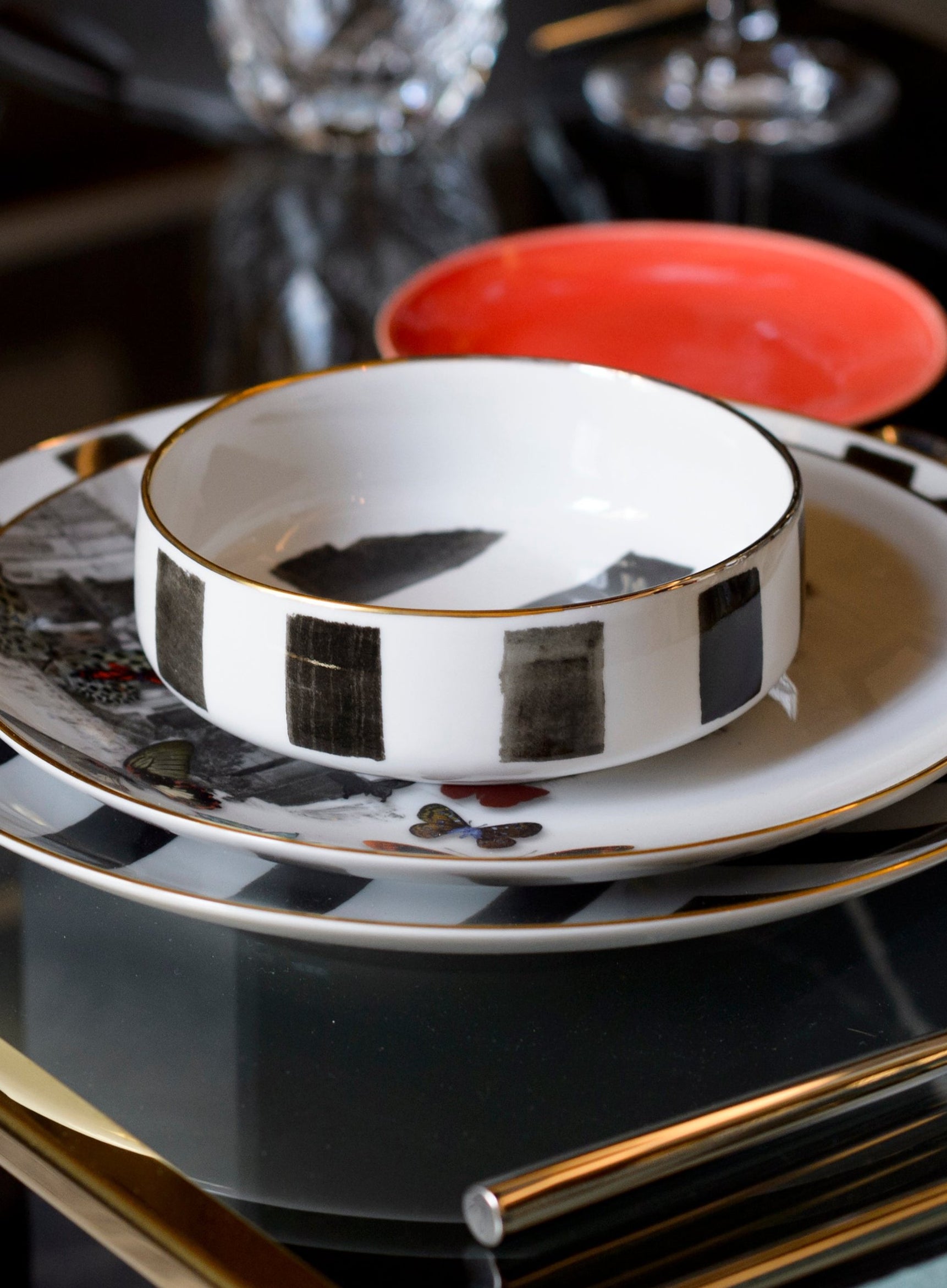  50-piece porcelain dinner set- SOL Y SOMBRA 2 collection