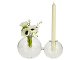 DUESFERE Candle holder / vase, blown glass cm 20x12 by Dovetusai - Alternate Angle