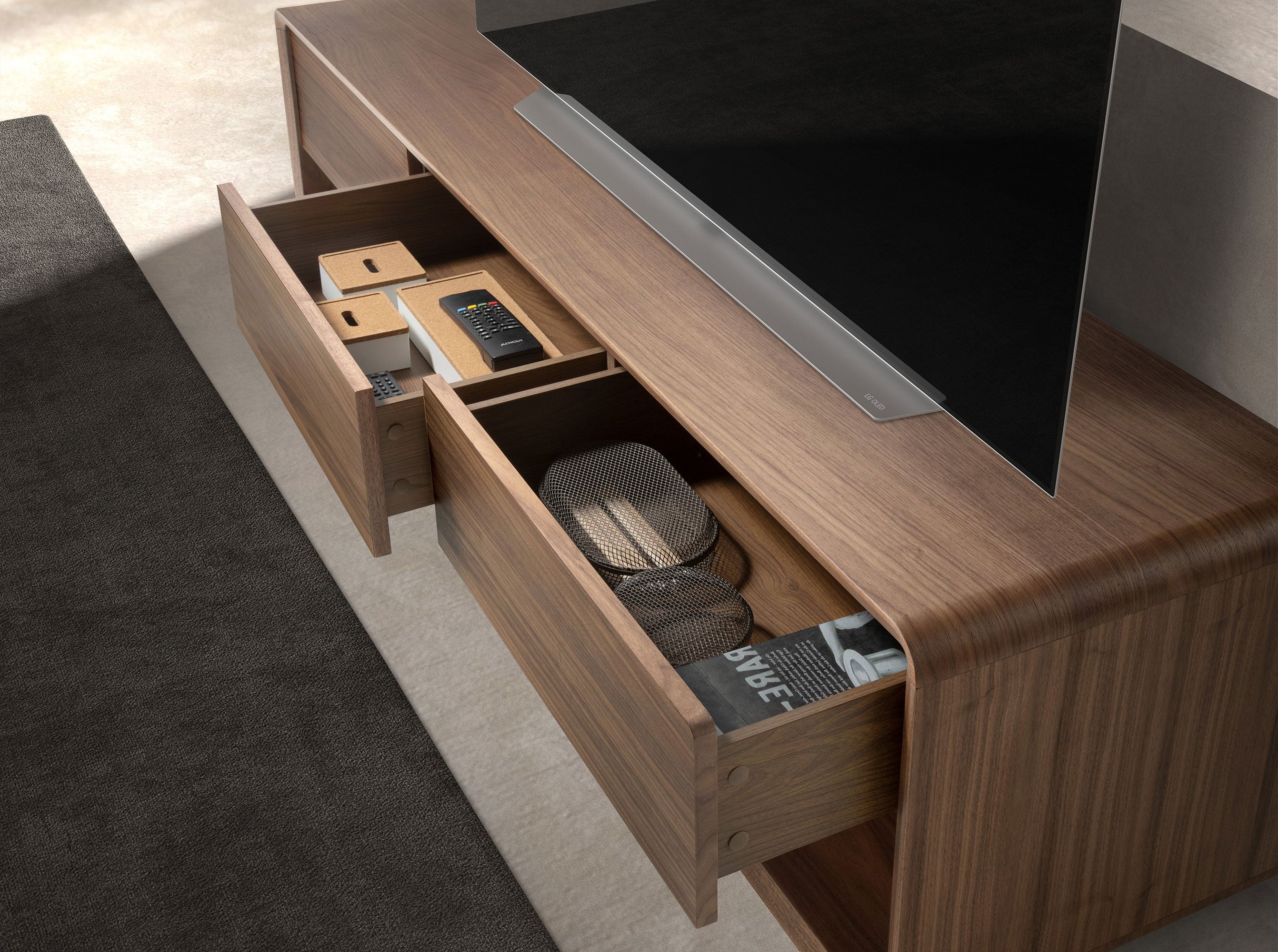Walnut TV unit