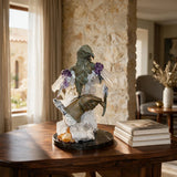 Soaring Eagle Sculpture — Bronze on Rock Crystal · 50 cm