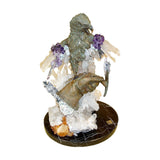 Soaring Eagle Sculpture — Bronze on Rock Crystal · 50 cm