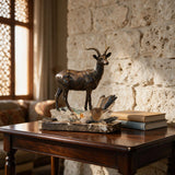 Gazelle Sculpture — Bronze on Rock Crystal