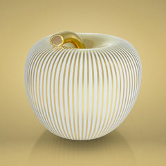 Eva Luxury texture WHITE gold strips large - LAZADO