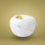 Eva luxury texture SMALL WHITE Love gold by EVA - Close-up