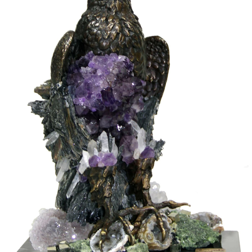 Falconry - hawk sculpture with precious stones - LAZADO