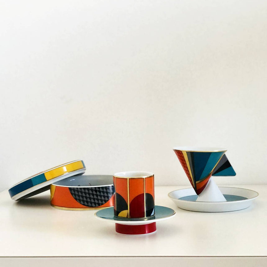 Futurismo - Set of 4 Coffee Cups with Saucers - LAZADO