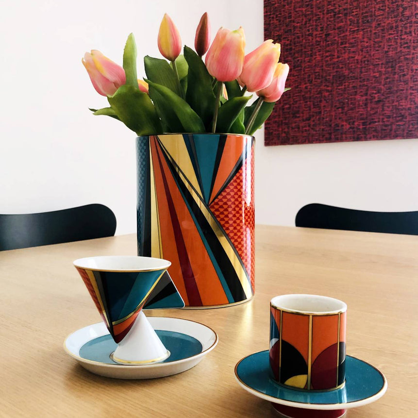 Futurismo - Set of 4 Coffee Cups with Saucers - LAZADO