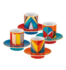 Futurismo - Set of 4 Coffee Cups with Saucers - LAZADO