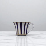 Striche Blu e Oro Medio - Set of 6 Espresso Cups with Saucers by Geminiano Cozzi - Main View