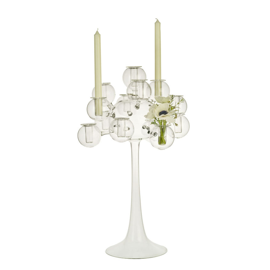 GRANDE LUMIERE Candelabra, blown glass cm 38×57 - LAZADO