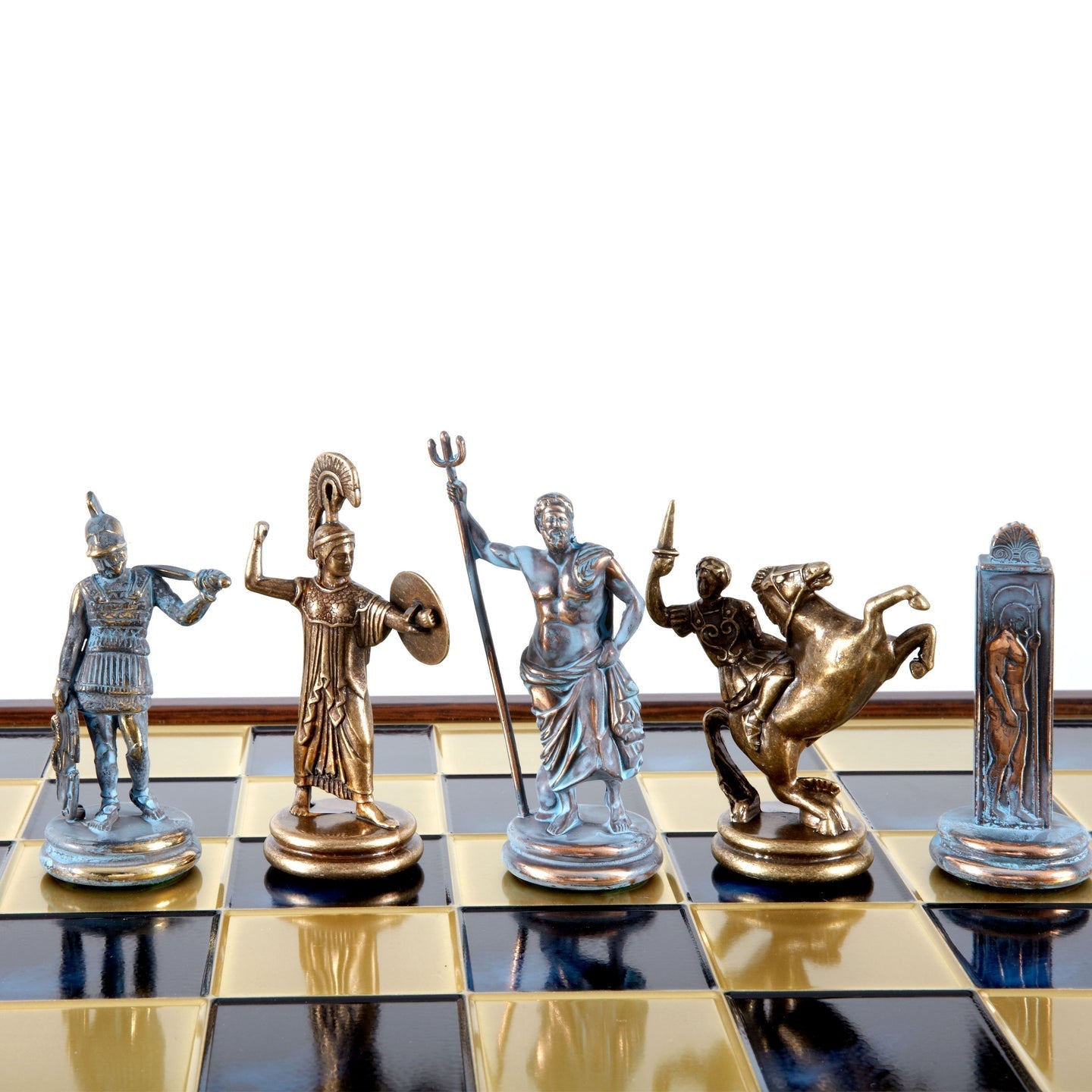 Blue/Brown GREEK MYTHOLOGY CHESS SET (Extra Large)- LAZADO