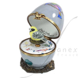 Gray musical egg with a Canary by Fanex France - Main View
