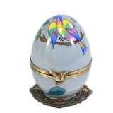 Gray musical egg with a Canary by Fanex France - Alternate Angle
