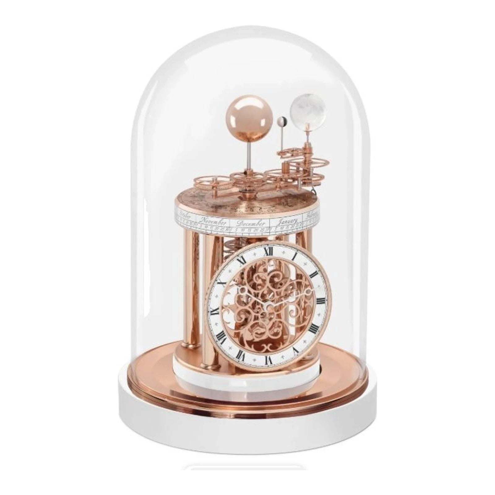 Astrolabium Table Clock — Rose Gold