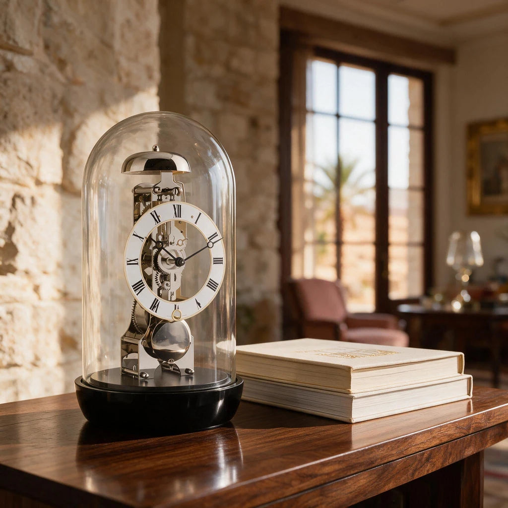 Skeleton Table Clock — Black Base