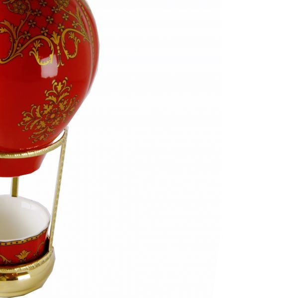 HOT AIR BALLOON " FABERGE DREAM" GOLD AND RED by Royal Family - Alternate Angle