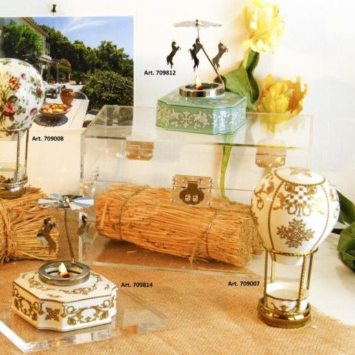 HOT AIR BALLOON "FABERGE DREAM" GOLD AND WHITE by Royal Family - Detail View