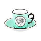 Herbariae - Coffee cup and saucer Green by Vista Alegre - Detail View
