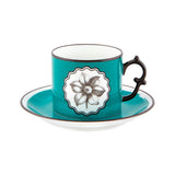 Herbariae - Set 2 Tea Cups and Saucer Pink and Peaco by Vista Alegre - Alternate Angle