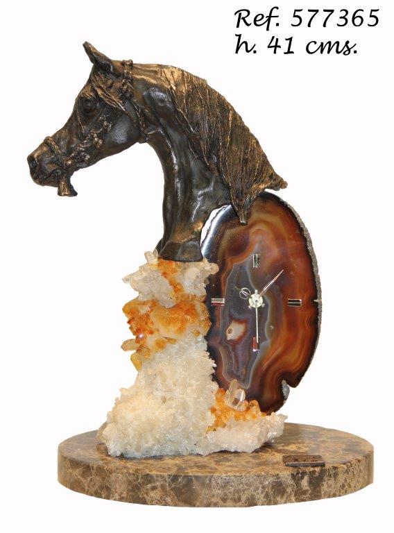 Horse Head - Horse sculptures and clock with precious stones - LAZADO