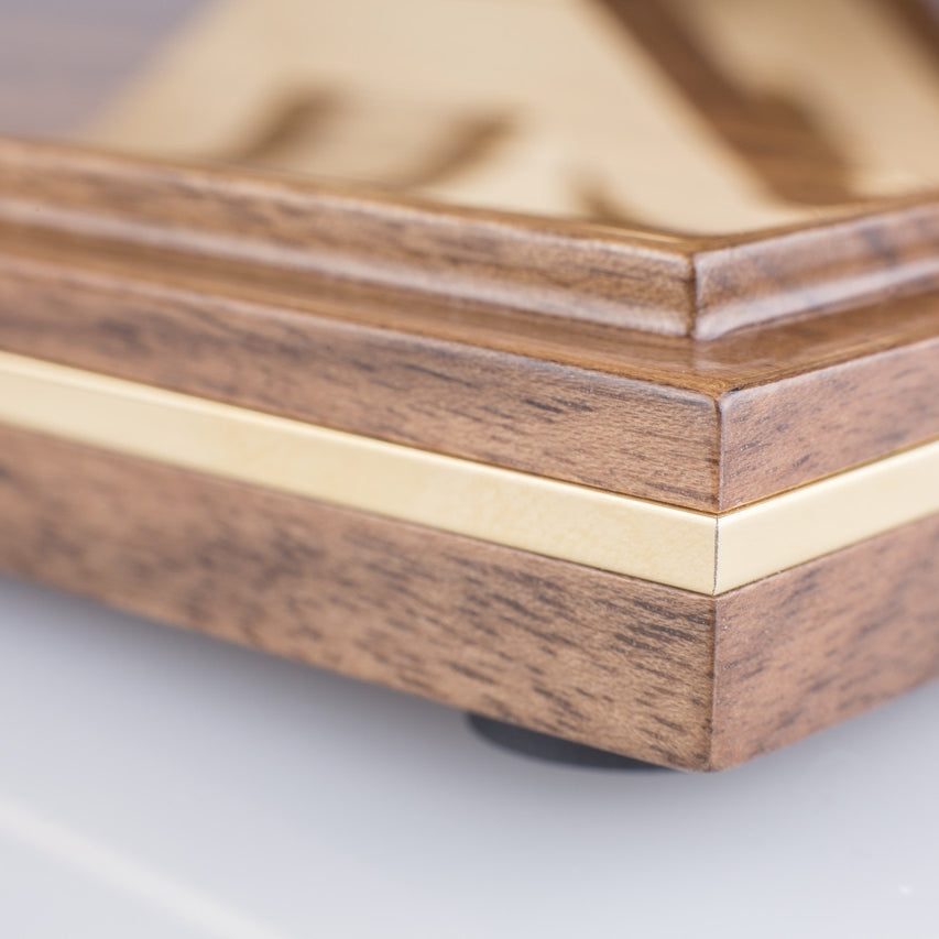 Hermle Table Clock – Walnut Finish